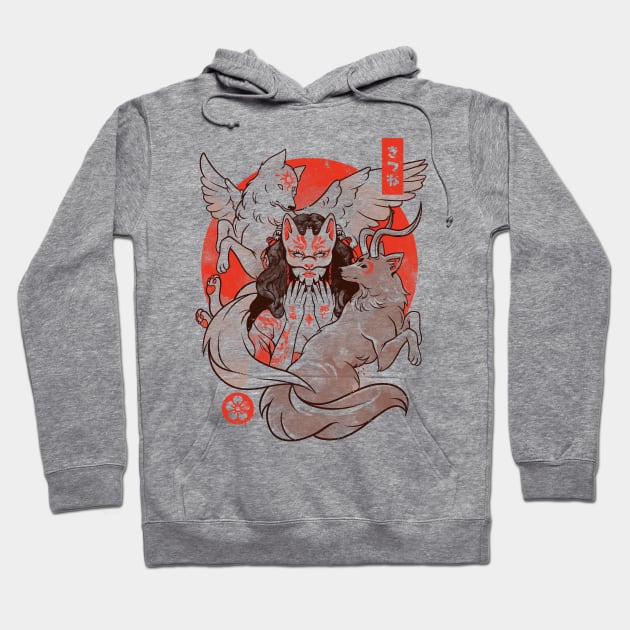 The Fox Yokai - Otaku Japan Animal Art Gift Hoodie by eduely